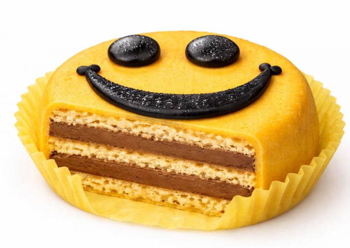 12 Mini Törtchen mit Smiley-Gesicht