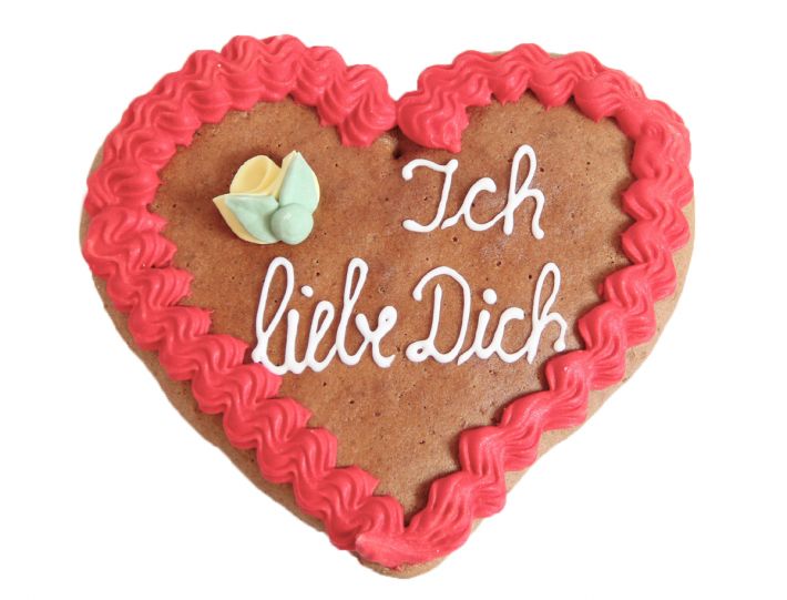 Lebkuchen Herzen mit Schriftzug personalisierbar festlich und dekorativ gestaltet