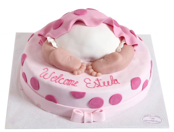 Babyshower-Torte für Mädchen