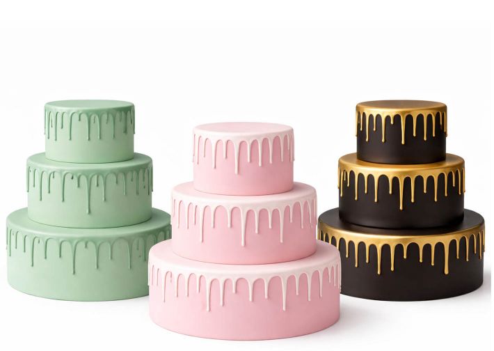 Fondant Torte Drip Cake zum Selberdekorieren