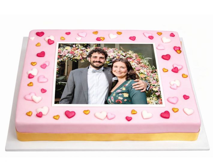 Fototorte mit Herz
