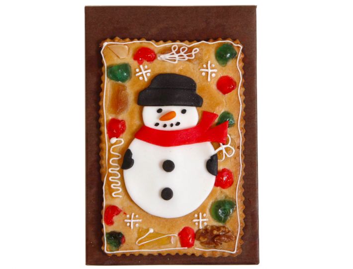 Gebäckplatte mit Schneemannmotiv 1