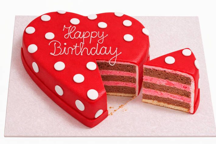 Gepunktetes Herz Torte