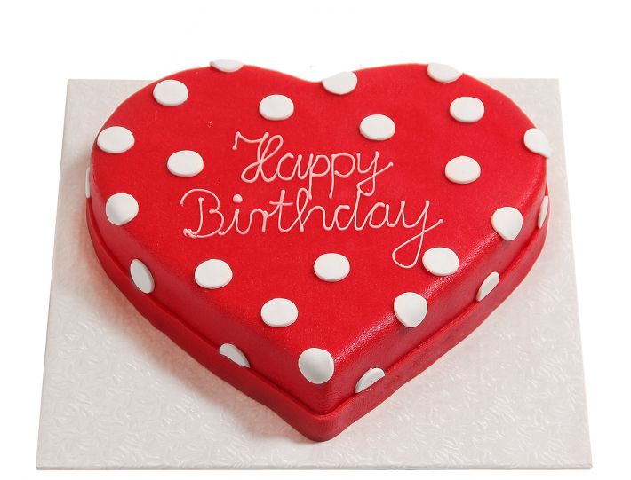 Gepunktetes Herz Torte