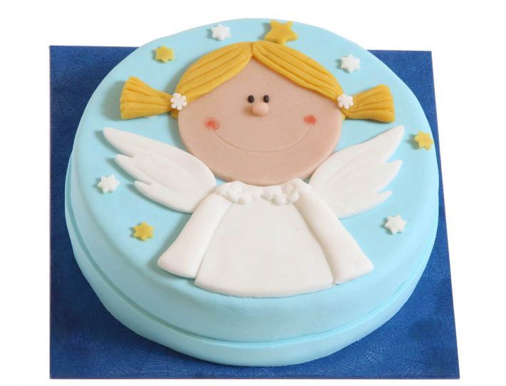 Großer Engel als Weihnachtstorte