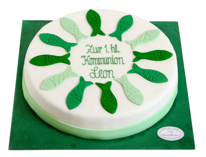 Grüne Fische Torte zur Kommunion - Bild 2