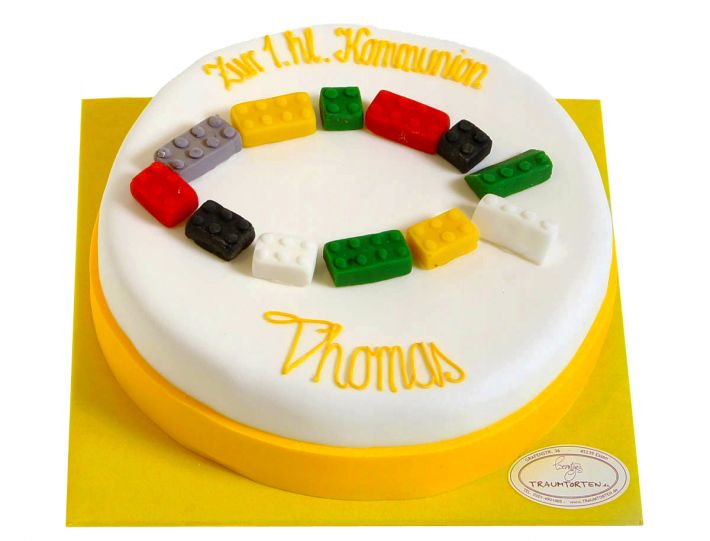 Kommunionstorte mit Fisch aus Bausteinen