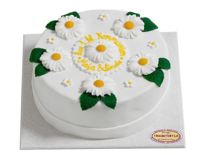 Kommunionstorte mit Margeriten