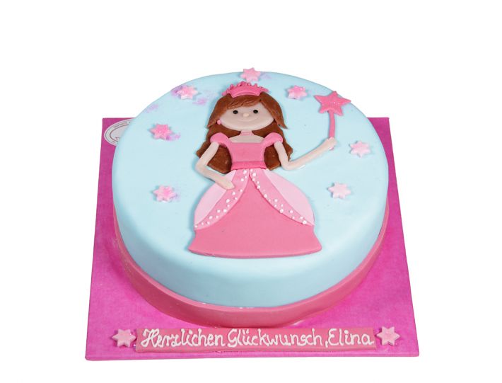 Prinzessin-Kindertorte mit Zauberstab