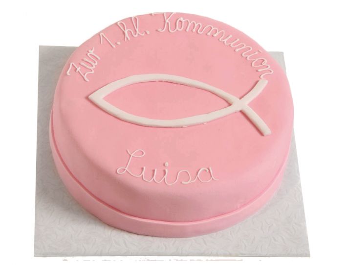 Rosa Fischtorte zur Kommunion