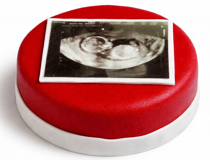 Runde Fototorte fuer Geburtstag Dankeschoen oder Ueberraschung