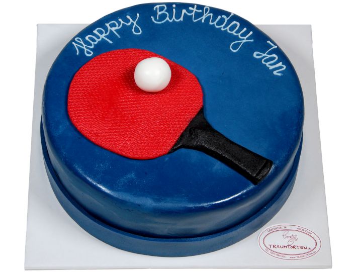 Tischtennis-Torte mit Ball