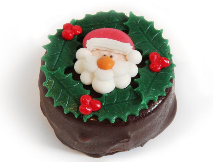 Weihnachts-Törtchen Nikokopf & Ilex
