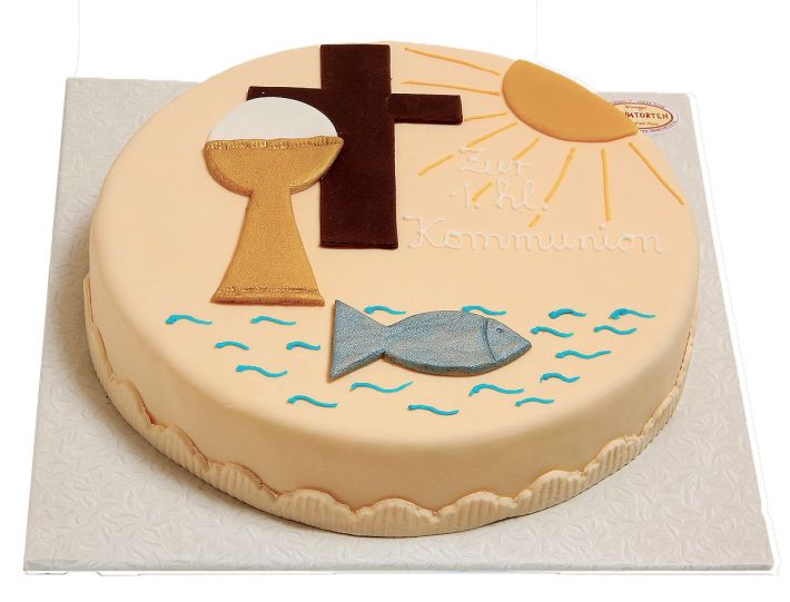 Zur Geburt-Taufe-Kommunion mit Kelch Torte