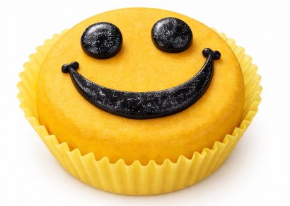 12 Mini Törtchen mit Smiley-Gesicht