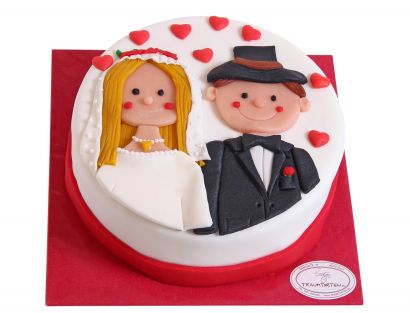 Brautpaar Liebes Torte
