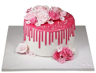 Bunter Drip Cake als Hochzeitstorte