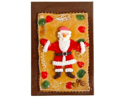 Gebäckplatte mit freundlichem Weihnachtsmann