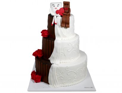 Hochzeitstorte „Zwei Welten – Eine Liebe“