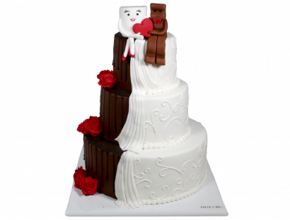 Hochzeitstorte „Zwei Welten – Eine Liebe“