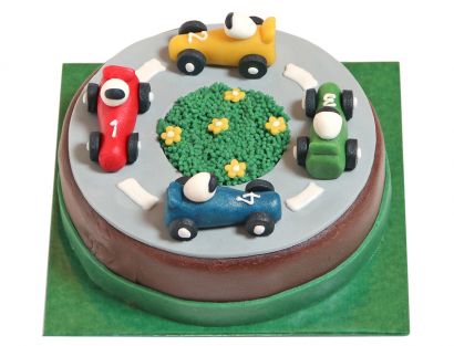 Rennstrecken-Torte mit Alterszahl