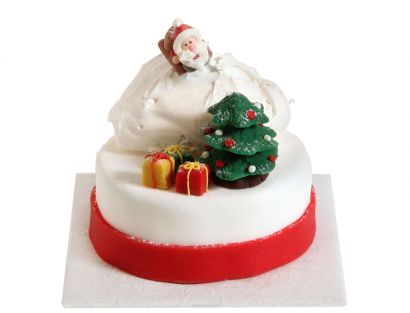 Rodelnder Weihnachtsmann auf Baiserberg