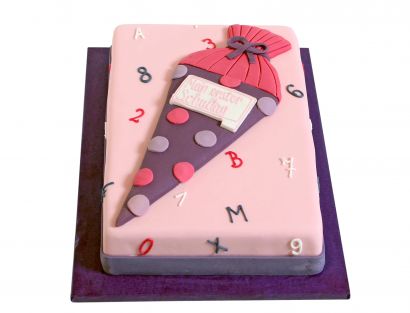 Rosa Schultüten-Torte