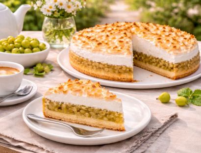 Stachelbeer Baiser Torte