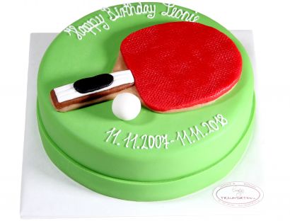 Tischtennis-Torte mit Schläger