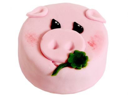 Weihnachts-Törtchen Glücksschwein