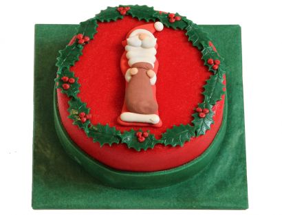 Weihnachtsmann-Torte mit Geschenkesack